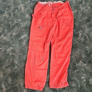 COPY - Orange koi scrub pants. Medium